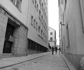 Hluboká ulice v Jihlavě s budovou, v níž byl Jan Bula podroben vyšetřovacím metodám StB 